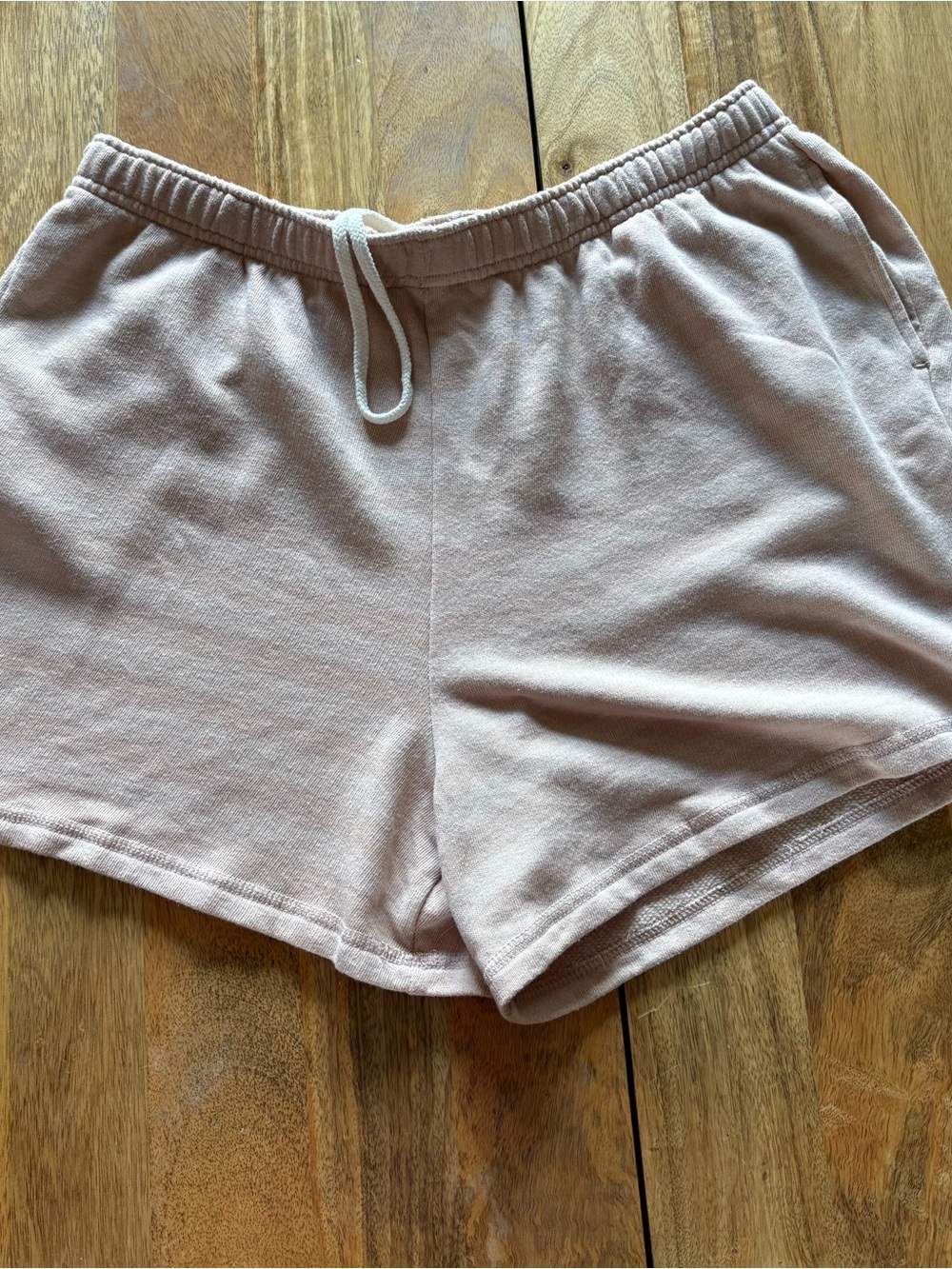 NWT SO Women's Soft Pastel Pink Drawstring Mid Rise Lounge Short Medium